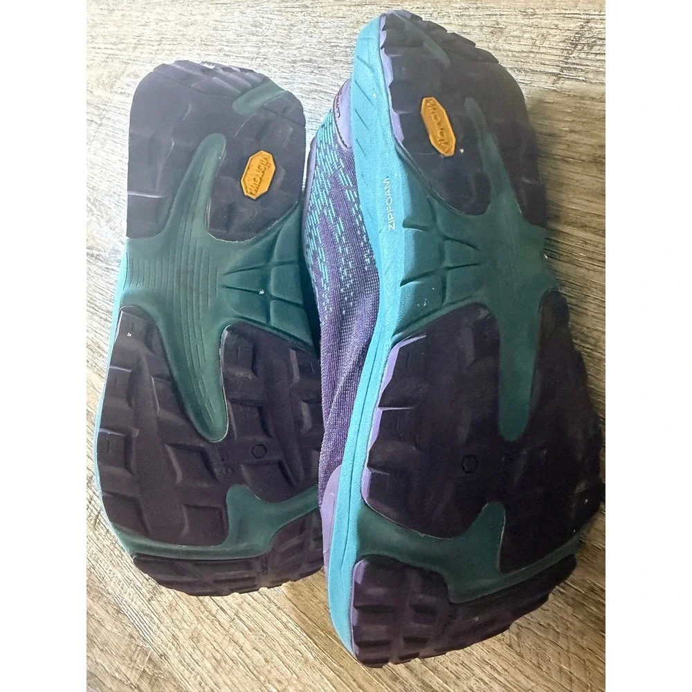 Topo Athletic MTN Racer 2 Trail Running Shoes Purple Teal Vibram Womens 9.5